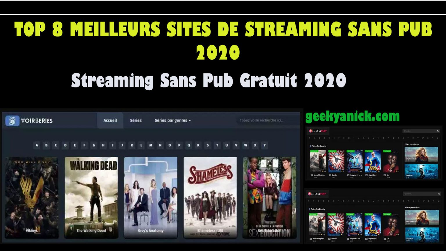 Serie Streaming Gratuit Illimité Sans Inscription Sans Pub 2020 meilleur site de Streaming sans pub