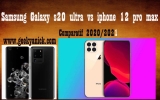 Samsung Galaxy s20 ultra vs iphone 12 pro max comparatif
