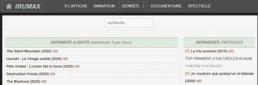 irumax nouveau site de Streaming légal 2021